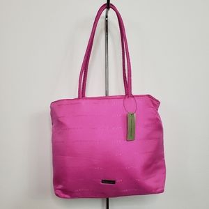 NWT-Adrienne Vittadini Jamey fuchsia shoulder tote